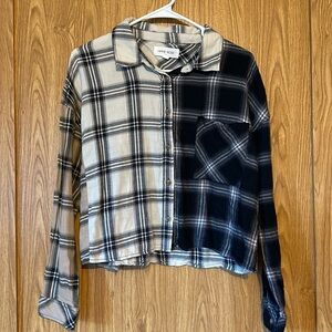 Hippie rose large flannel